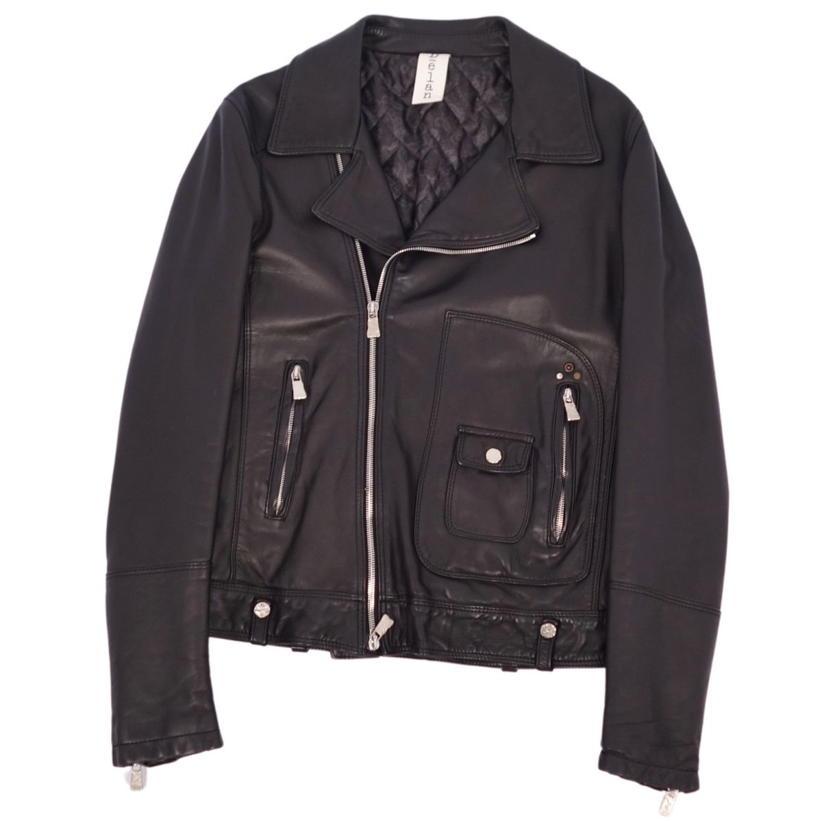 Delan ライダース 44 デラン　レザージャケット パンチング Delan 【デラン】 『VITO』 パンチング・ラムレザー・シングル