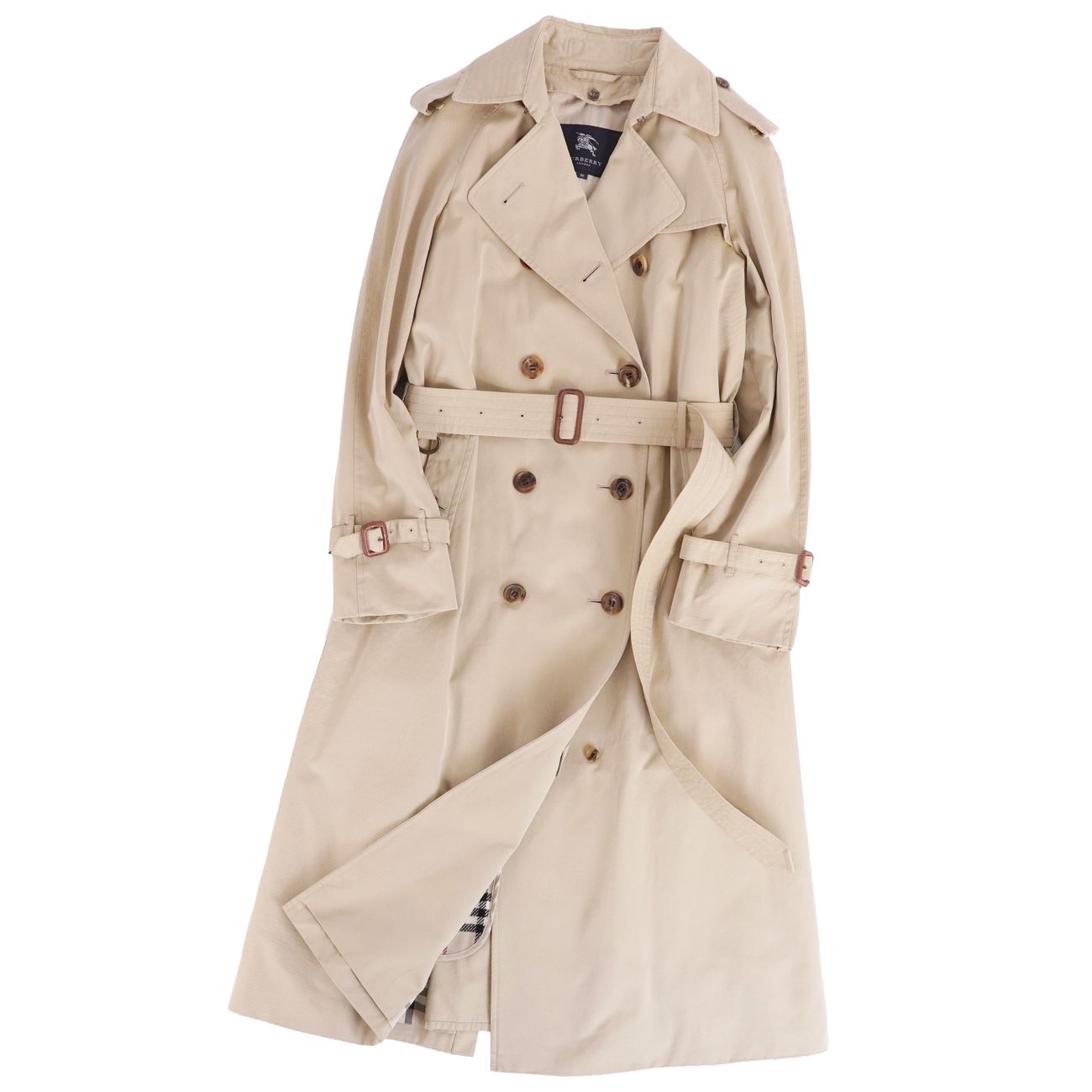 【美品】バーバリー ロンドン BURBERRY LONDON コート ライナー付き トレンチコート コットン100% アウター レディース 38(M相当) ベージュ【中古】｜MODEST LORD 仙台 店