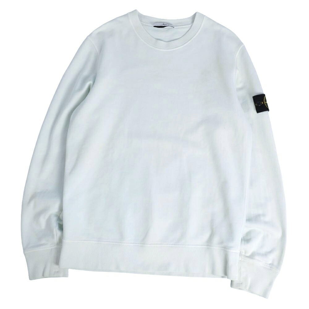 【美品】ストーンアイランド STONE ISLAND 汗水 調教師 ロング衣袂 長袖 ロゴタイプ継ぎ切れ 綿織物 トップス メンズ M 点火装置青碧【中古】