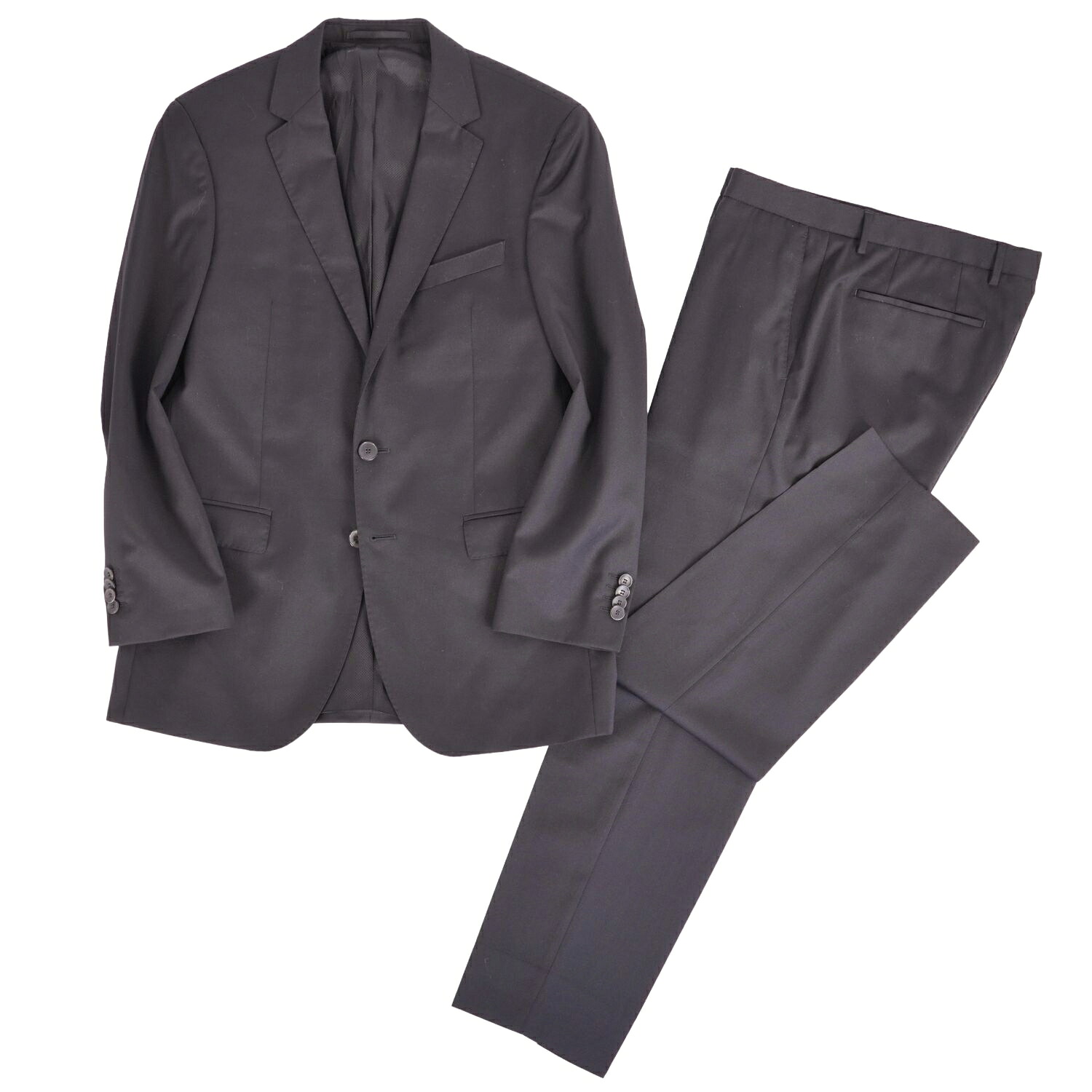 【極美品】ヒューゴボス HUGO BOSS セットアップ スーツ シングル GUABELLO グアベロ ウール ジャケット パンツ メンズ ブラック【中古】|MODEST LORD 仙台 店