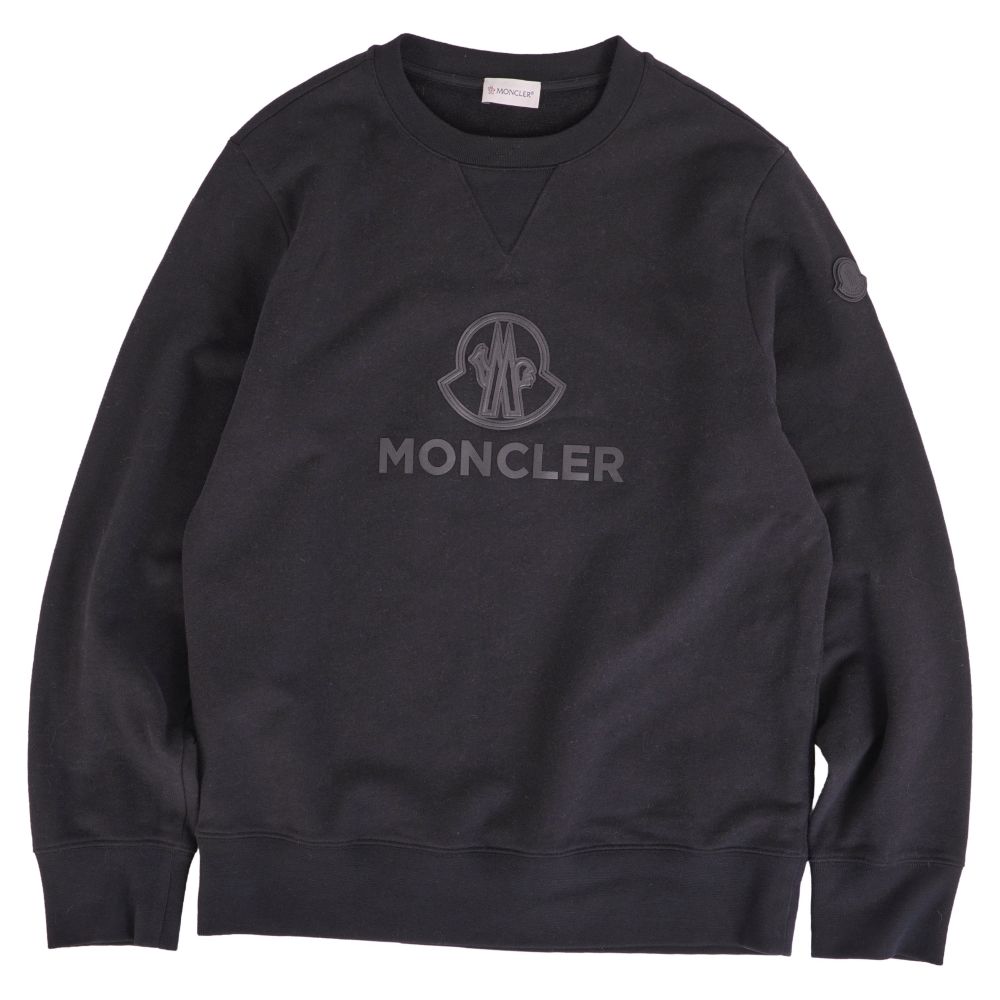 【美品】モンク線路 MONCLER 汗水 2023 調教師 ロング捩り 長袖 綿織物 カシミール トップス メンズ S 黒いこと【中古】