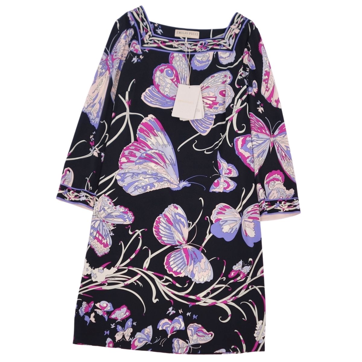イタリア製 Emilio Pucci シルク ドレープワンピース ＄ イタリア製 Emilio Pucci シルク ドレープワンピース ＄ - メルカリ