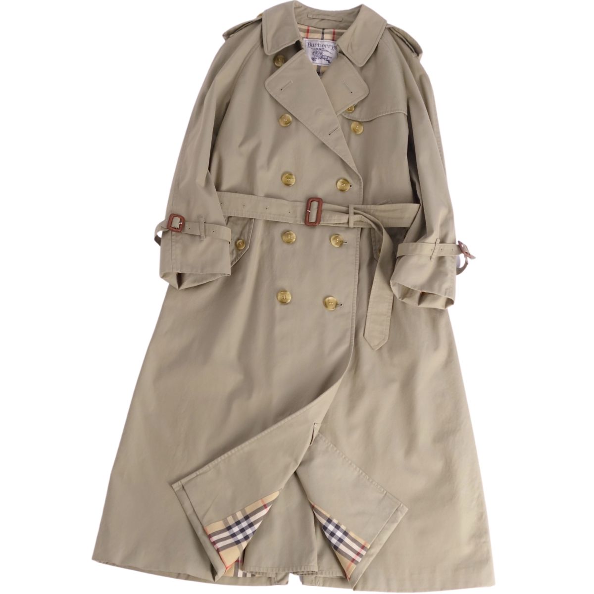 Burberry バーバリー　【美品】シルクサテン　トレンチコート ロング ギャバジン キャッスルフォード トレンチコート (ハンター