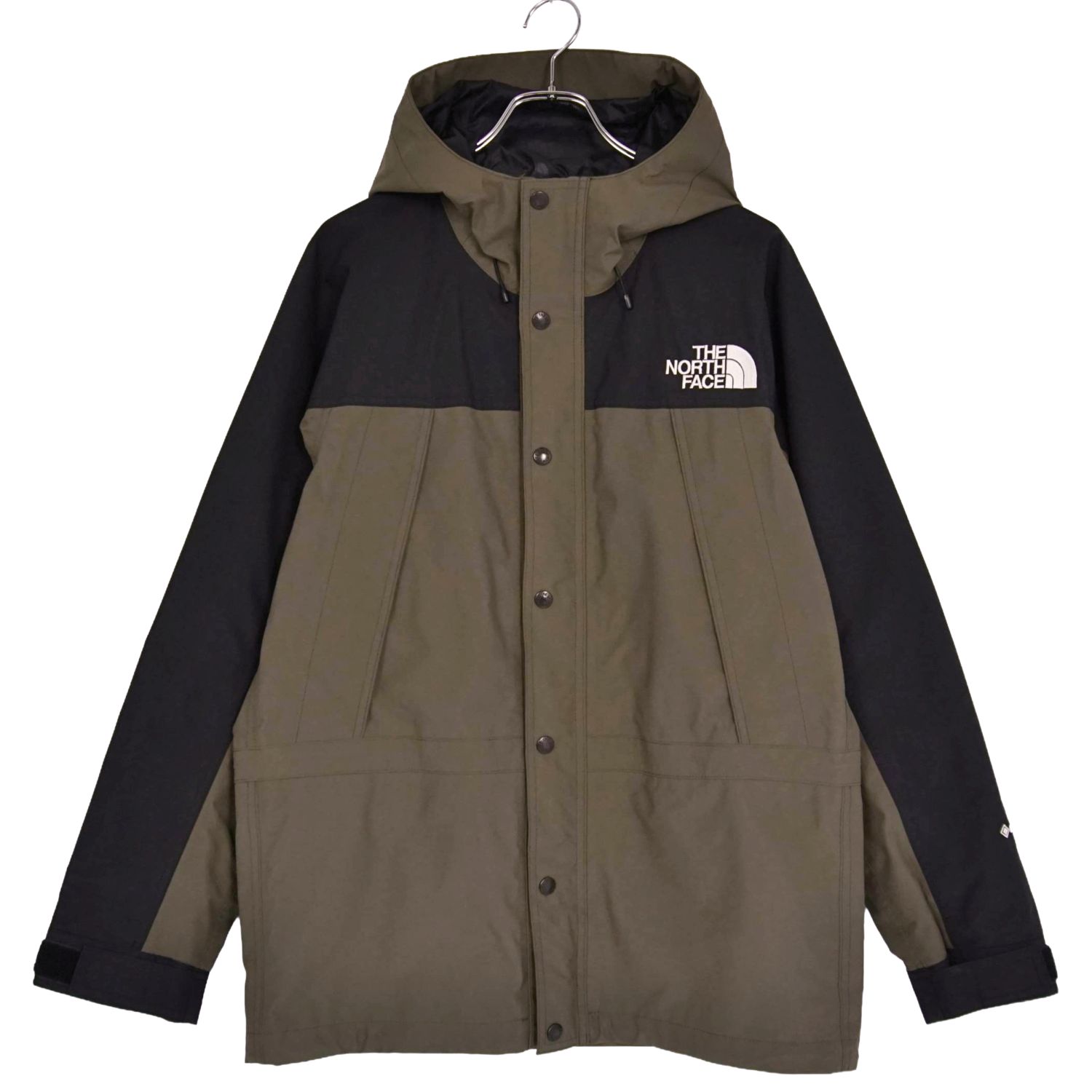 【美品】ザノースフェイス THE NORTH FACE NP11834 Mountain Light Jacket マウンテンライトジャケット GORE-TEX 上衣 お山パーカー ナイロン アウター アウトドア メンズ M カーキ【中古】