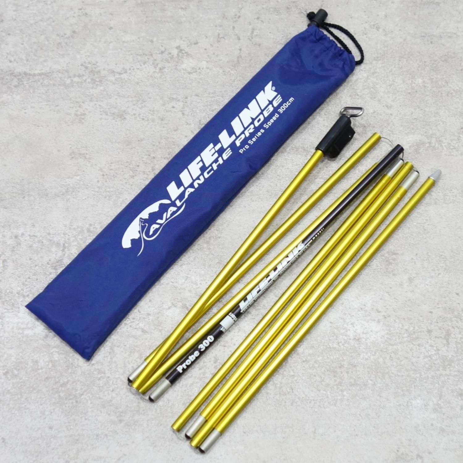 【美品】生存期間繋がり LIFE LINK アバランチ プローブ 300糎 ゾンデ うしろ側カントリー アウトドア 黄色【中古】