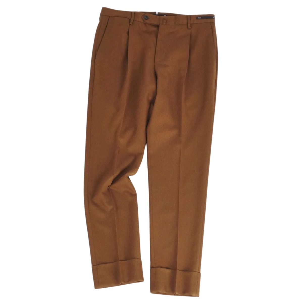 【美品】ピーティー トリノ PT TORINO パンツ ロングパンツ スラックス ウール ボトムス メンズ 46(S相当) ブラウン【中古】