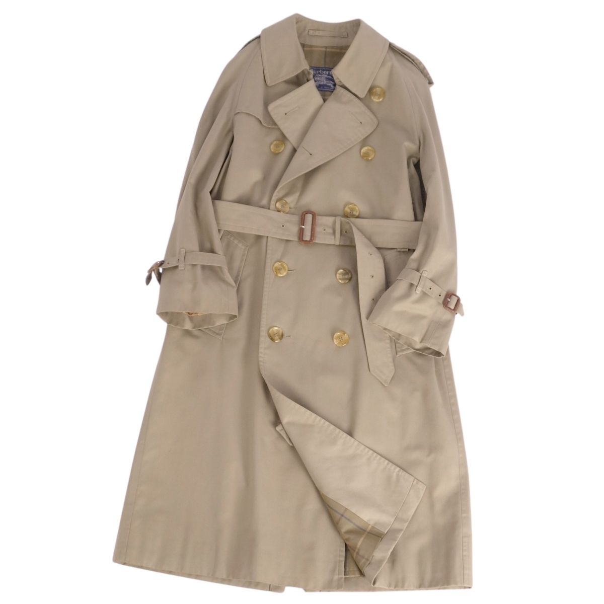 BURBERRY トレンチコート ベルト コットン100％ ベージュ M相当 バーバリー トレンチコート ベルト ベージュ 英国製 ノバ