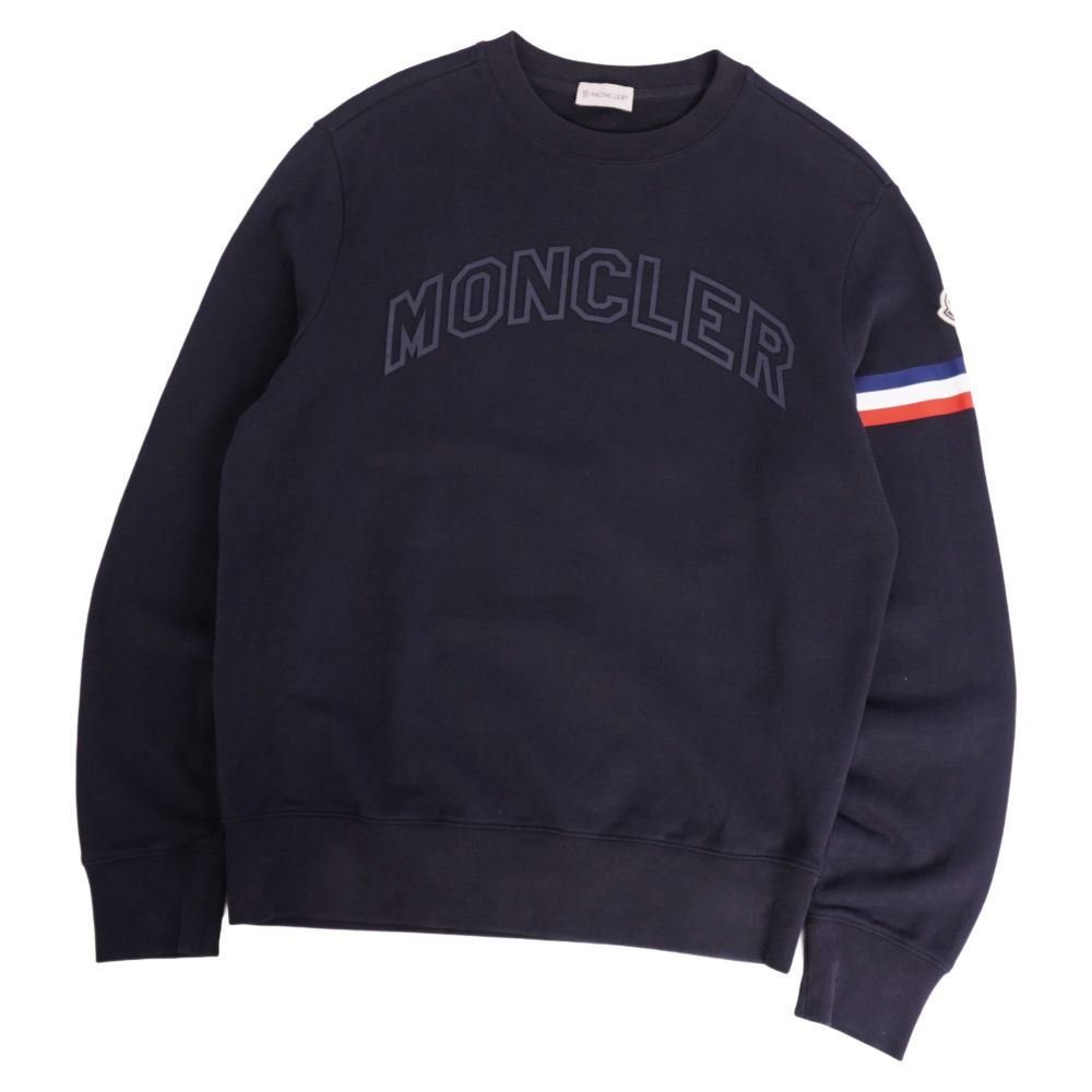 【美品】モンク軌跡 MONCLER 汗水 2023 調教師 ロング衣袂 長袖 綿織物 トップス メンズ S 米国海軍【中古】