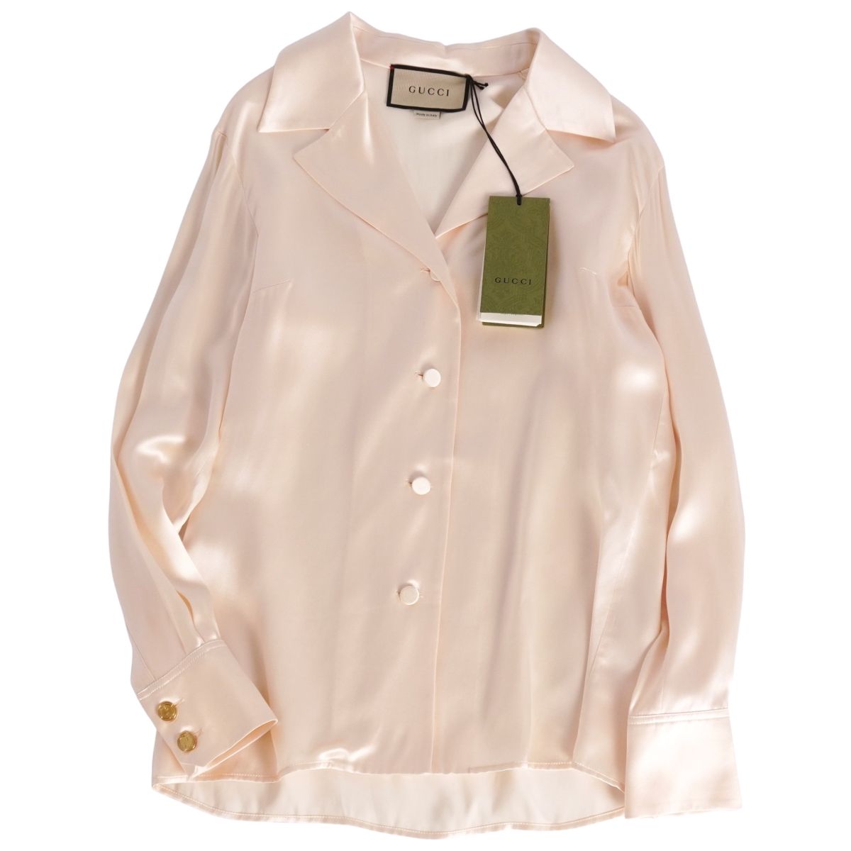 楽天市場】GUCCI グッチ ブラウス シルク グレー ブラック レッド