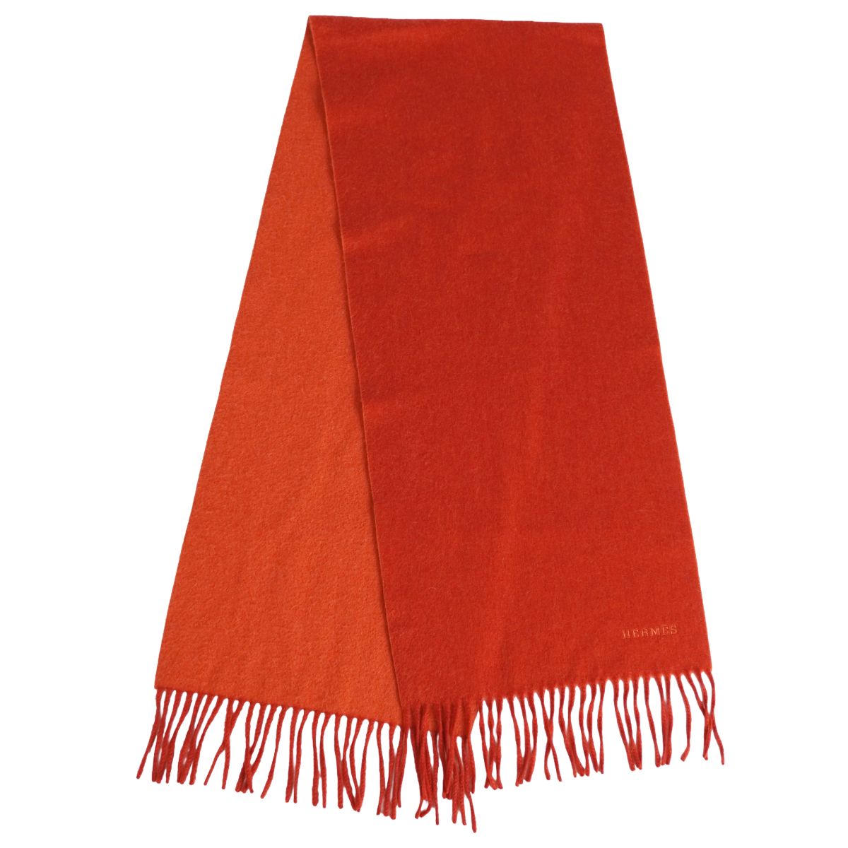 美品☆HERMES エルメス カシミヤ×ウール 大判ストール フリンジ HERMES（エルメス） 未使用品▽HERMES カザック カシミヤ100% フリンジ