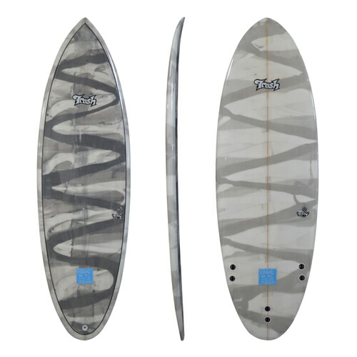 Fresh サーフボード (ウレタンフォーム）全長55 幅 19/5 厚さ 2.375\" 容積27.9L FR-GUP-505RPU-709-6445  西濃運輸の営業所止めABGREY