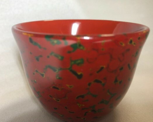 青森弘前／津軽塗ぐい呑み(羽反)　唐塗/赤 7,570円