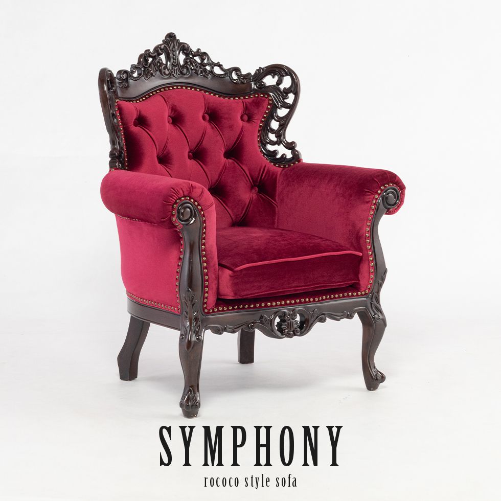 楽天市場】Symphony シンフォニー ロココ調 新品 家具 ソファ 一人掛け