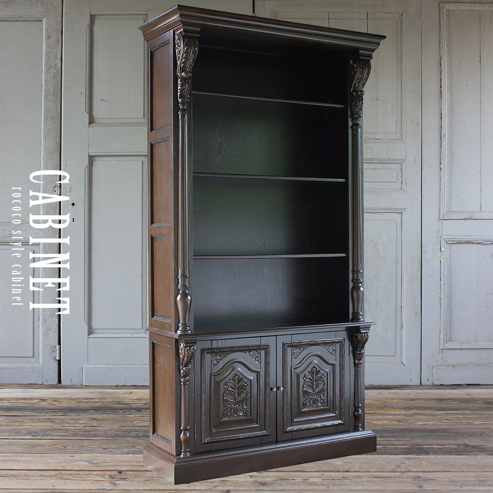 楽天市場】キャビネット 棚 アンティーク 調 家具 ロココ フレンチ