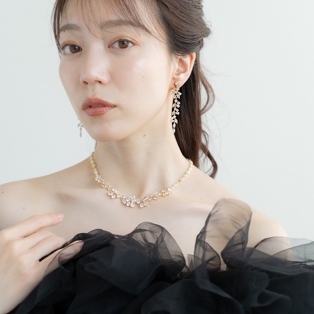楽天市場】ネックレス＆ピアスorイヤリングセット ウェディング
