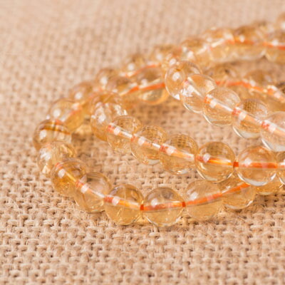 楽天市場】【3A 天然保証】金運上昇 黄水晶シトリンブレスレット 6mm