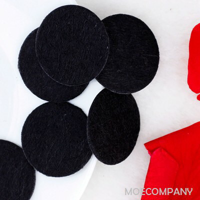 丸型 フェルトシート 服 50枚入り かばん 2 5cm 2 5cmフェルト黒色手芸用品 アクセサリー