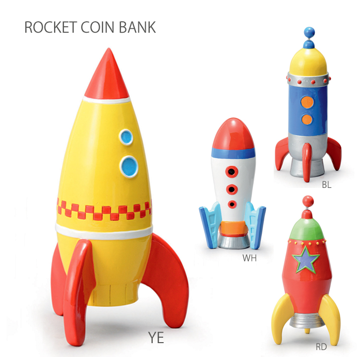 楽天市場 Rocket Coin Bank ロケットコインバンク カラフルかっこいいロケットの貯金箱 男の子キッズに人気のロケットモチーフでプレゼントにもおすすめ 子どもがお小遣いを楽しく貯められるコインバンク Moewe Global メーヴェ