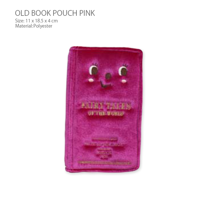 オールドブックポーチ ピンク Old Book Pouch Red Gladee グラディー コスメポーチ 化粧ポーチ やデジカメポーチ デジカメケース にオススメなかわいいポーチ 旅行やコスメ アクセサリー スマホに使えるマルチポーチ 超歓迎された