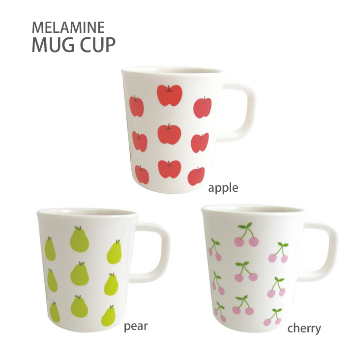 楽天市場 Melamine Mug Cup メラミンマグカップ おしゃれかわいいフルーツ柄のプラマグ お弁当や歯磨きでのうがいに使えるメラミン カップ 幼稚園や保育園キッズの子供用コップに お揃いのランチプレート スプーン フォークがあります 学童 Moewe Global