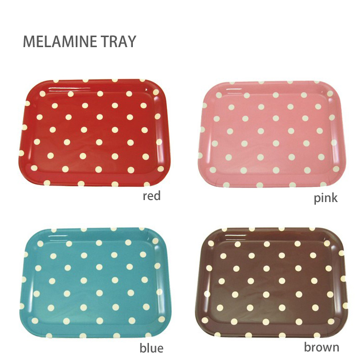 【楽天市場】MELAMINE TRAY M Dot（メラミントレイ M ドット)・角型キャリートレイ/お盆/おぼん/スクエア型トレイ/キッチン