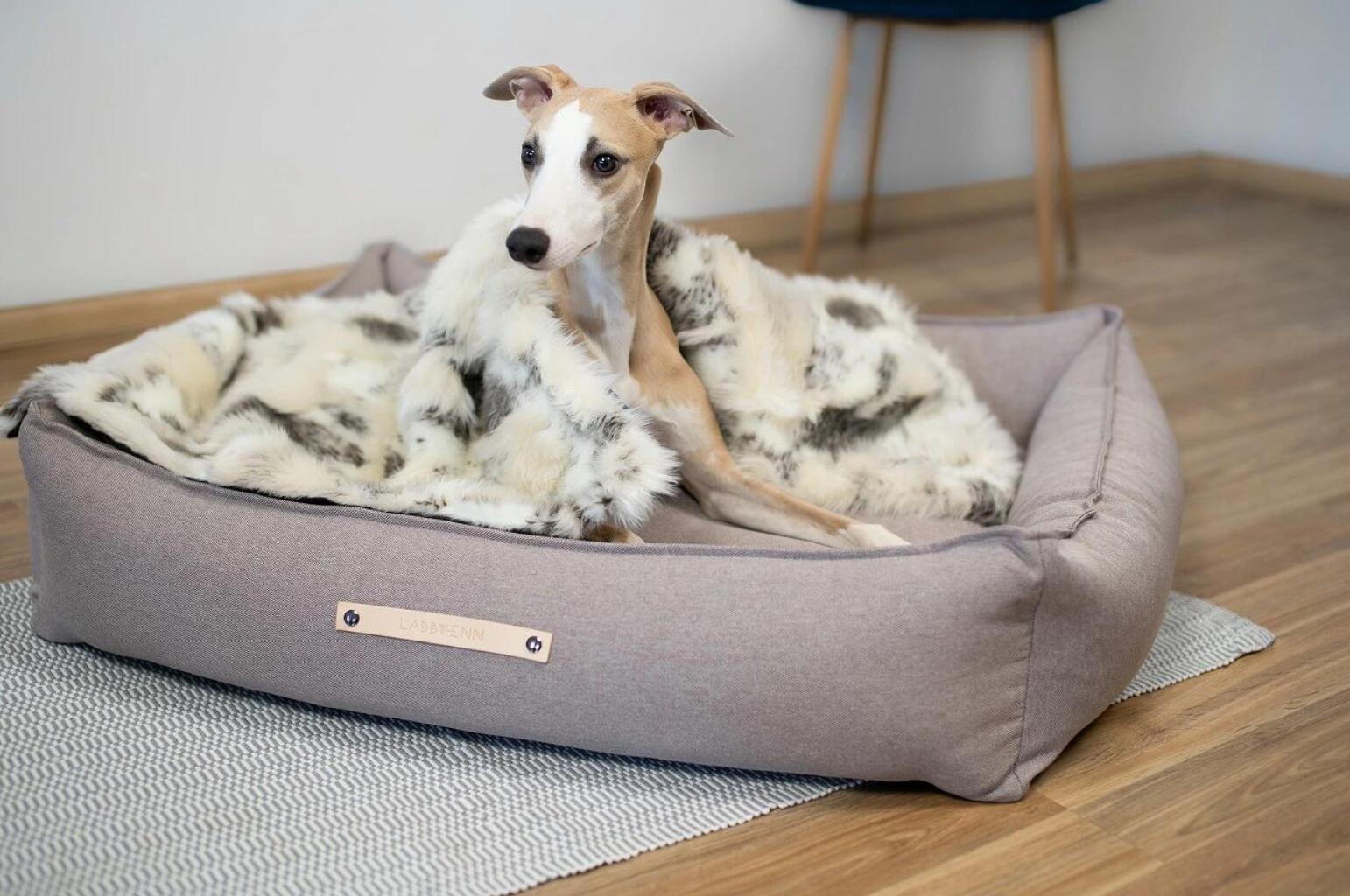 ファー ブランケット 犬 小型犬 気持ちいい 冬用 ウィペット 洗える 犬用 ドッグベッド 北欧 インポート 犬ベッド グレージュ 暖かい アイボリー