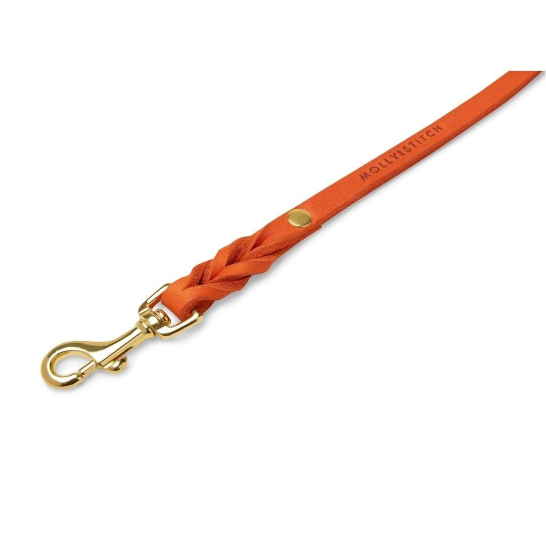 送料無料 リード おしゃれ お出かけ お散歩 かわいい インポート オレンジ シンプル スタイリッシュ ペット レザー 中型犬 北欧 小型犬 散歩 本革 正規品 海外ブランド 犬 長め 国産 オレンジ