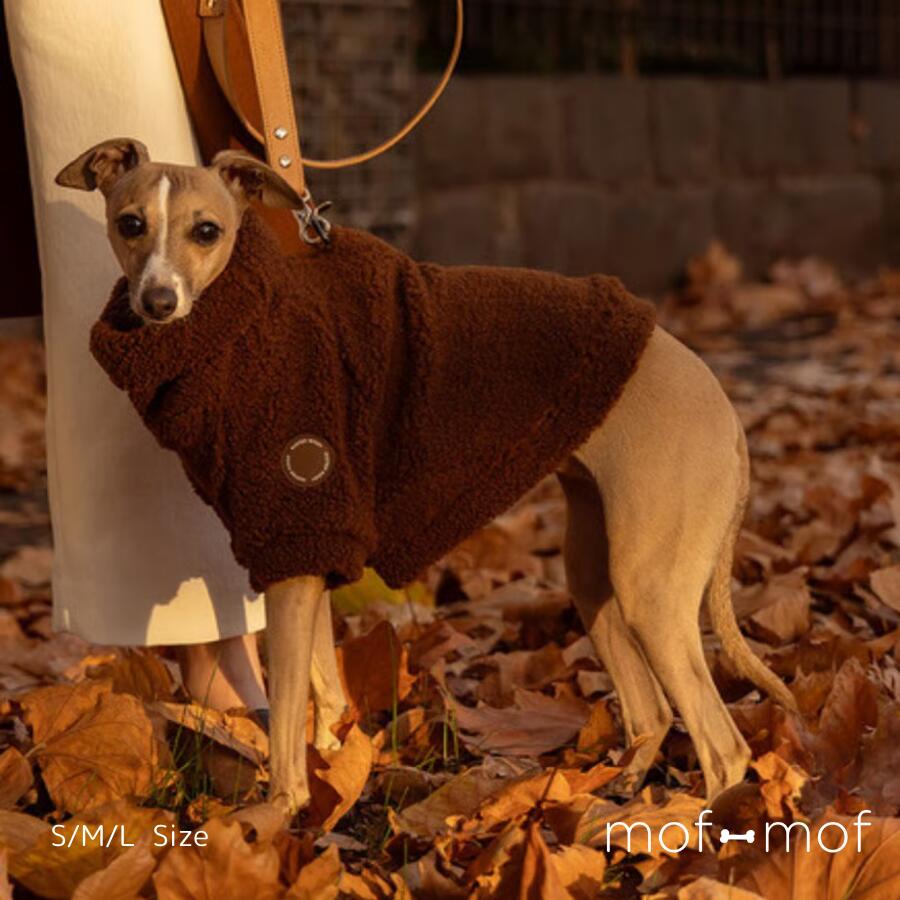 MRWOOF ハイネックフリース 赤銅色ベア S-L 大きさ取り替えっこ無料 黒茶赤銅色 犬服 ハイネック ミスターウーフ フリース 防寒 北欧 イタグレ チワワ 中型犬 大型犬 袖あり 犬 高品質 分かりやすい 今めかしい 愛くるしげ モフモフ