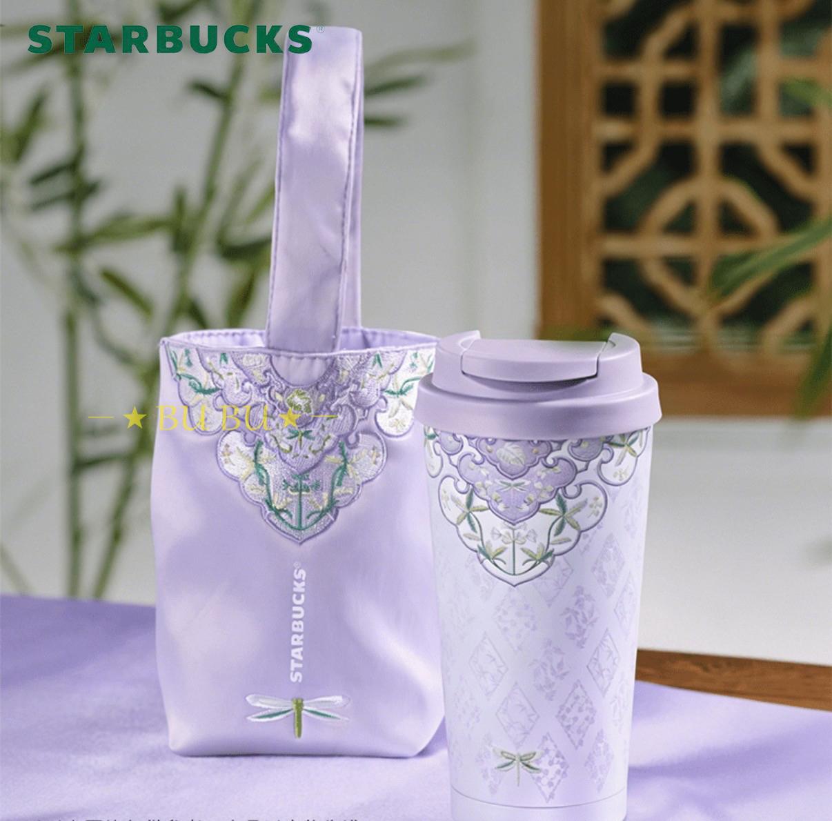 【並行輸入品】Starbucks 春 刺しゅう御徒面子 ステンレス鋼タンプラー500ml 外国で制限事項 starbucks STARBUCKS はやりっ子バックス スタバ タンプラー