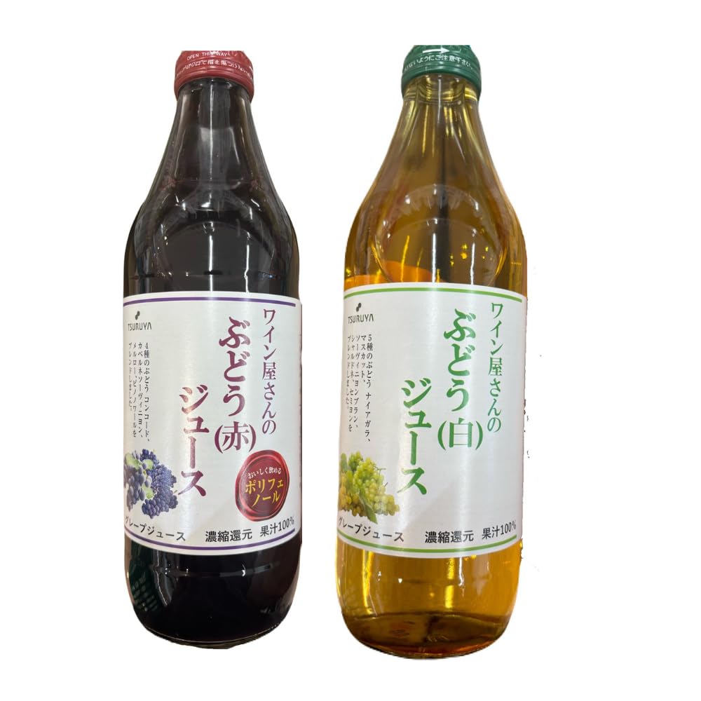 楽天市場】TSURUYA（ツルヤ）白ワイン屋さんのぶどうジュース1L×2本