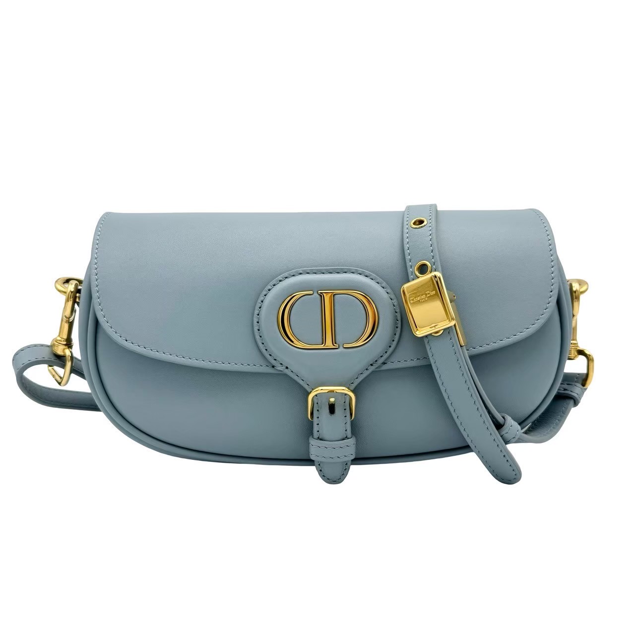 【中古】 Christian Dior クリスチャンディオール ボビー パン種酉の方角 ショルダーバッグ 青み カーフスキン 青み系 ゴールド金具 ブランド名御徒面子 中古品