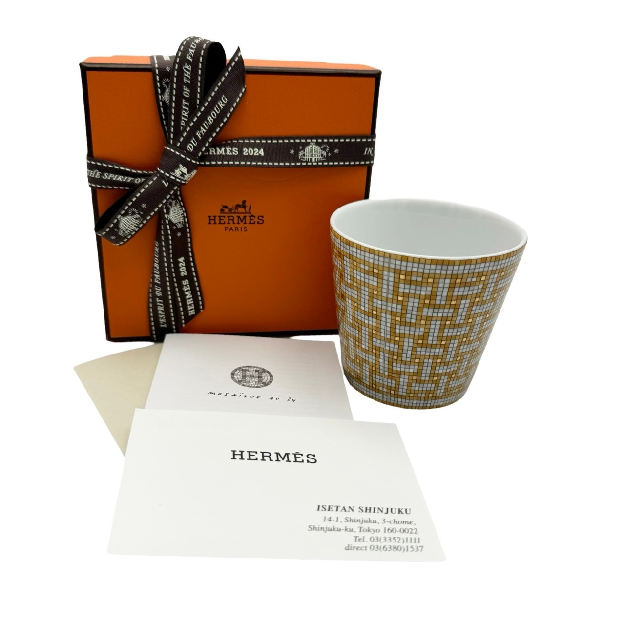 【新品未当て嵌める】Herm・・s  エルメス 〈モザイック金24 Mosaique 金24〉優勝杯 差し上げ物 差し上げ物