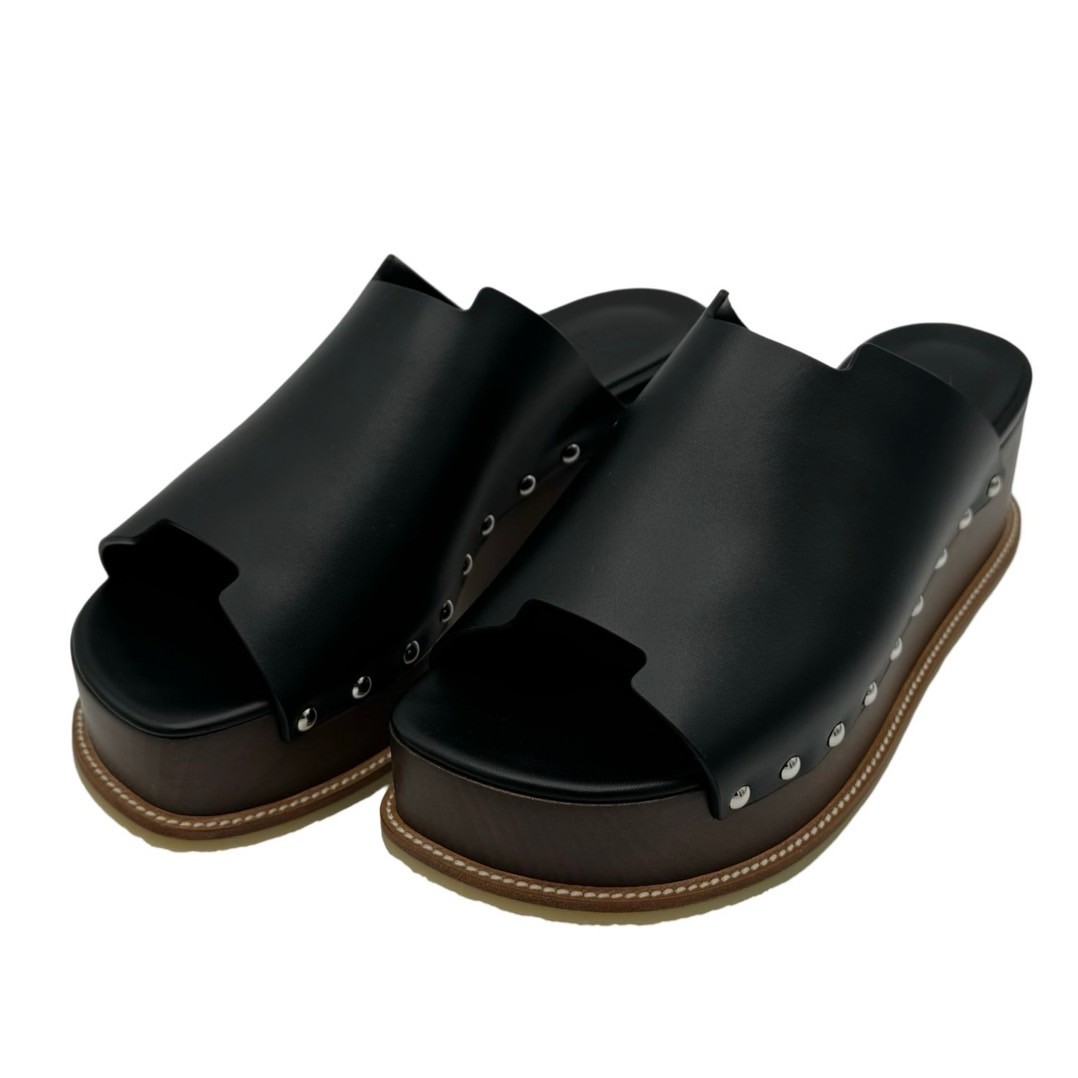 【HERMES】Egerie エジェリー サンダル BLACK EGERIE ブラック（黒）系 22cm HERMES(エルメス) サンダル