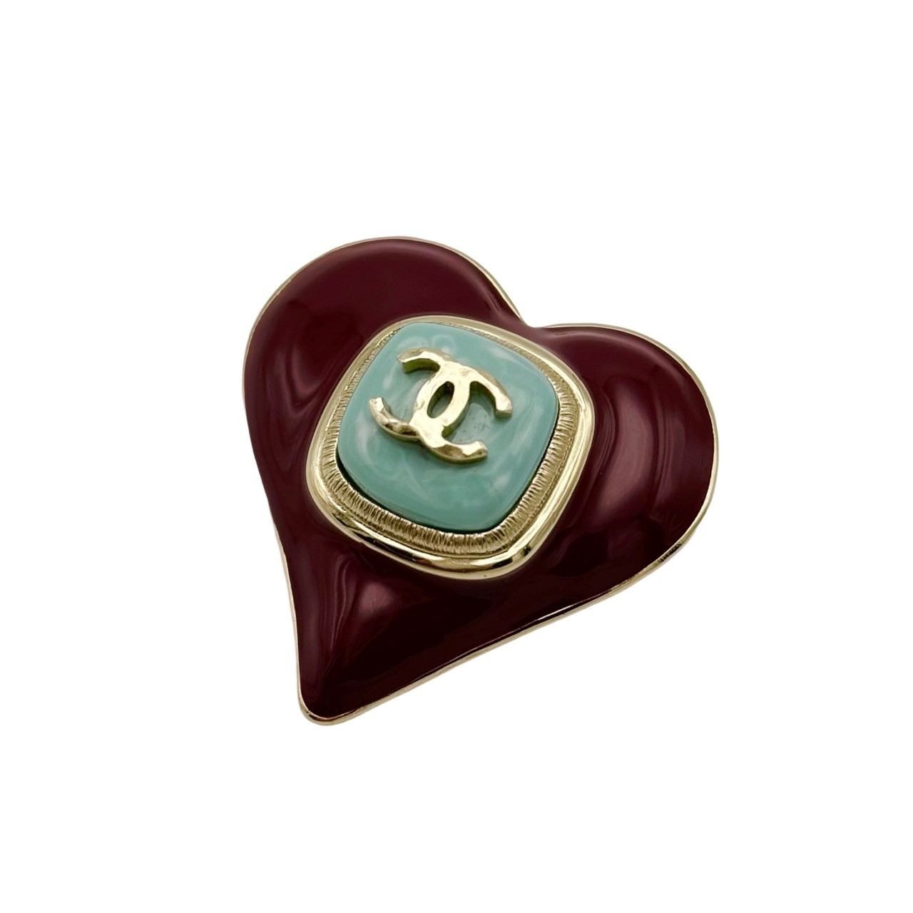 【中古】 CHANEL シャネル ハートモチーフ GP ブローチ ゴールド B21K(2021年) ブランド小物 ブローチ 中古品 (CHANEL,heartmotif,brooch,gold,used) 64,350円