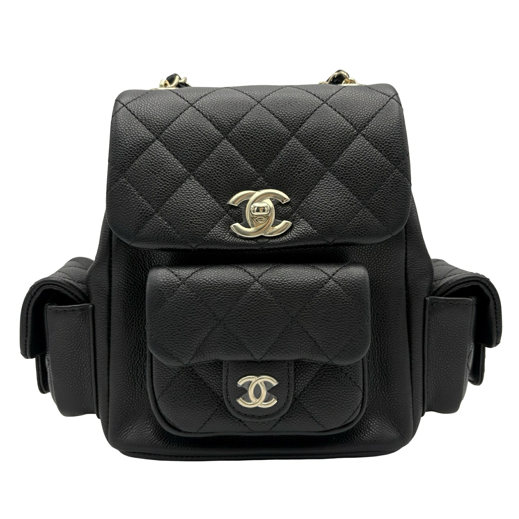 ★未使用★CHANEL★シャネル★バックパック★リュック★カーフスキン★ブラック シャネル シャネル22 バックパック シャイニーカーフスキン