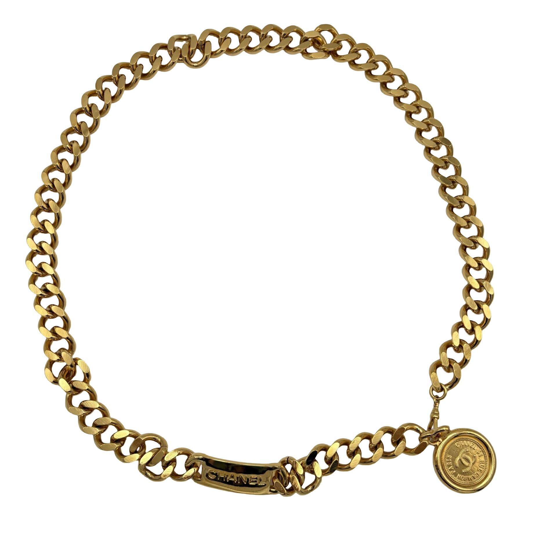 【中古】 CHANEL シャネル CHAIN BELT チェーン店三尺帯 三尺帯 ゴールド GP ヴィンテージ 中古 GOLD