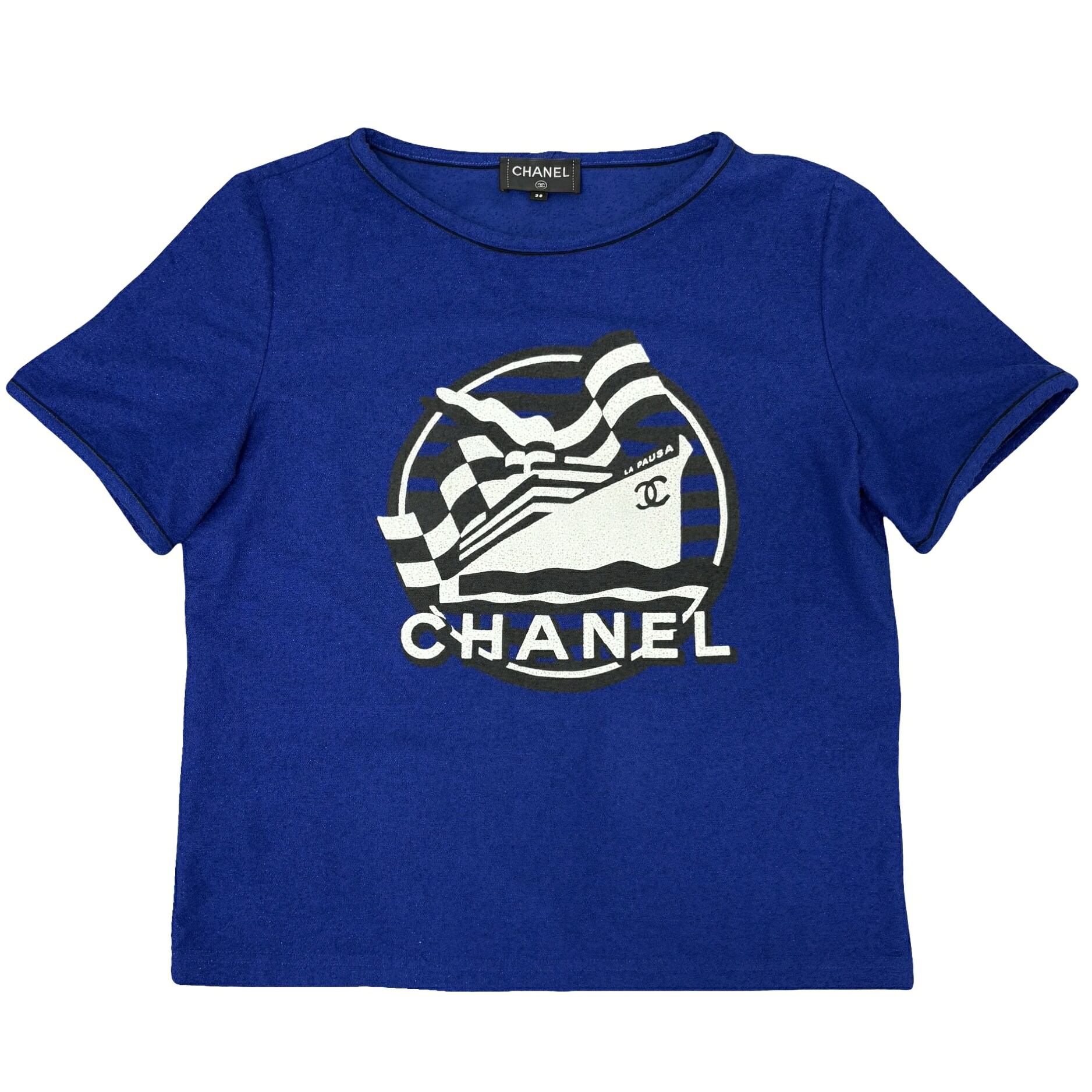 楽天市場】CHANEL シャネル 半袖Tシャツ ブランドロゴ 16SS コットン