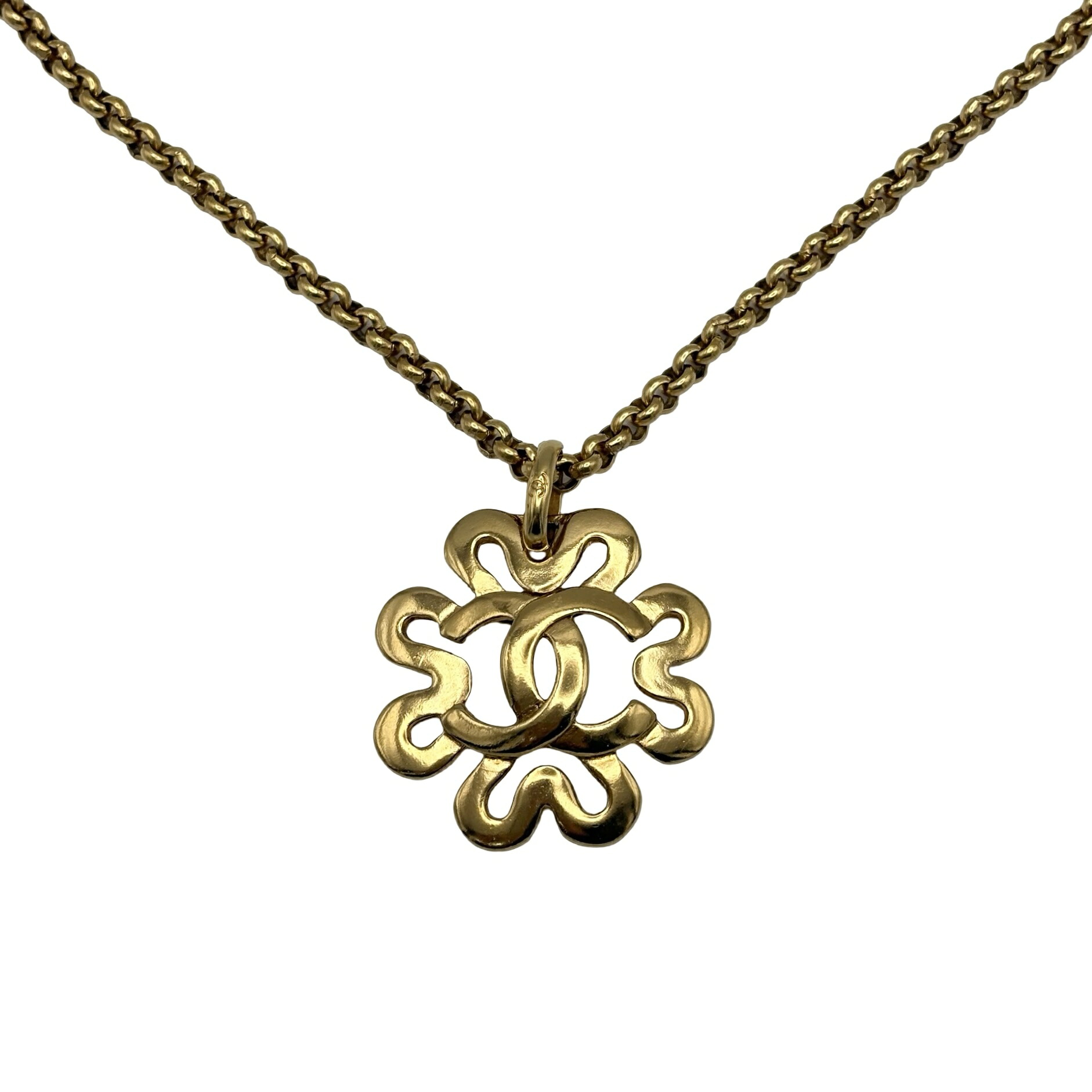 【中古】CHANEL シャネル COOMARK CLOVER NECKLACE ココマーククローバーネックレス NECKLACE GP 中古｜Mohlong Luxury