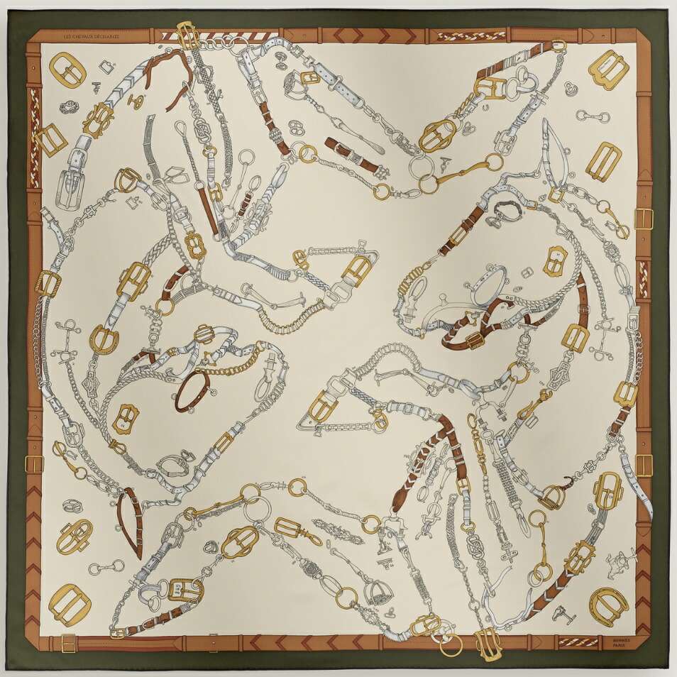 楽天市場】エルメス スカーフ カレ 90 刺繍が織りなす伝説 シルク