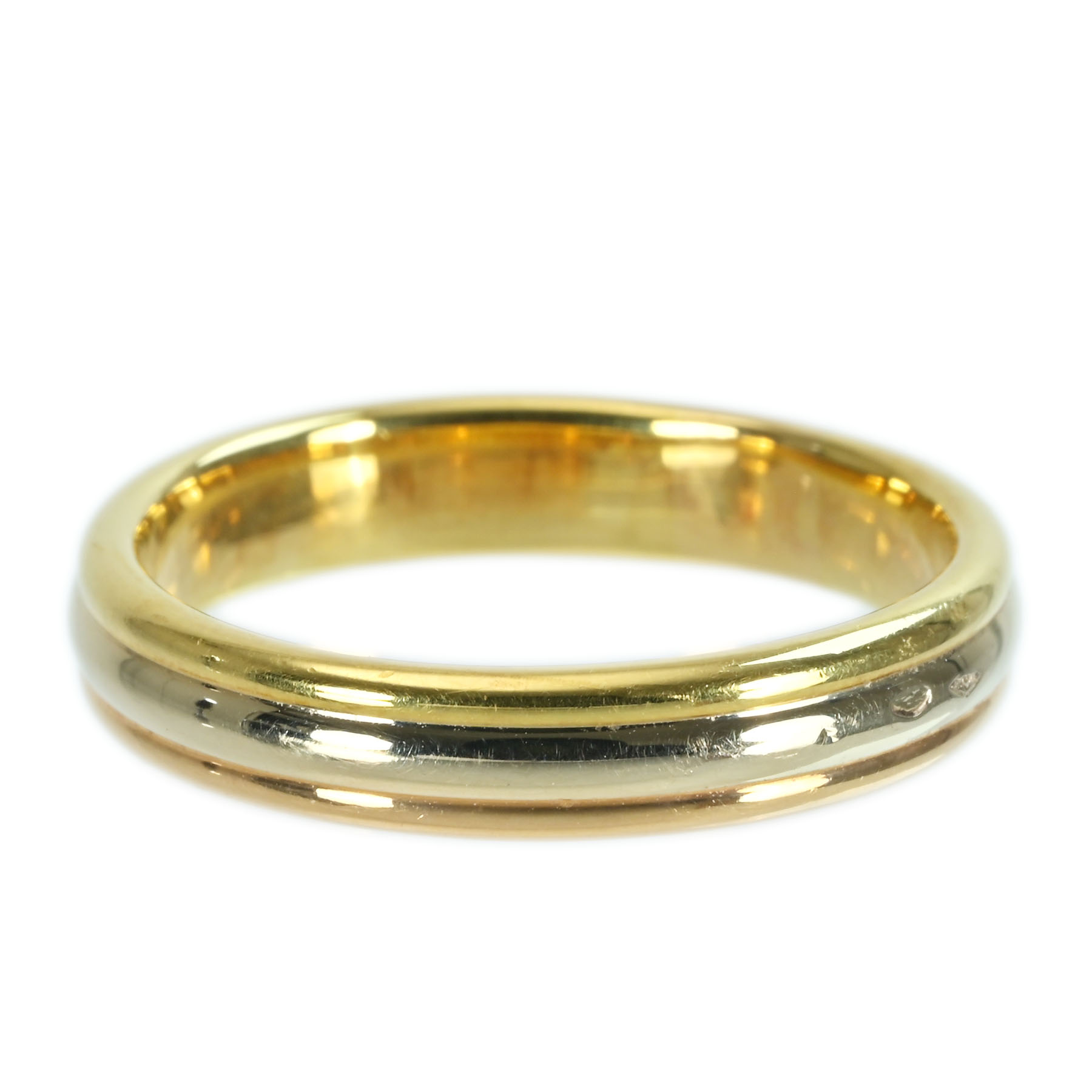 【中古】CARTIER カルティエ K18スリーカラー トリニティウェディングリング RING 6.1g #19 ONE PRICE｜Mohlong Luxury