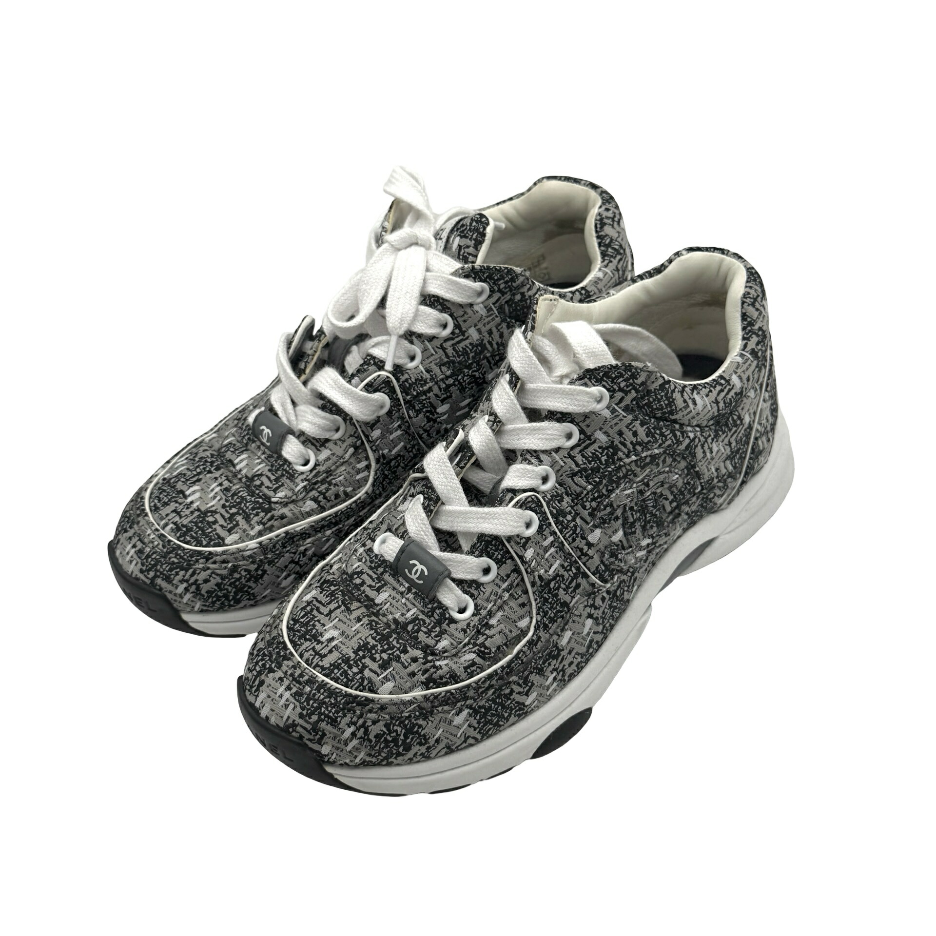 【中古】 CHANEL シャネル SHOES ツィード スニーカー 36 USED 中古 2024年 靴