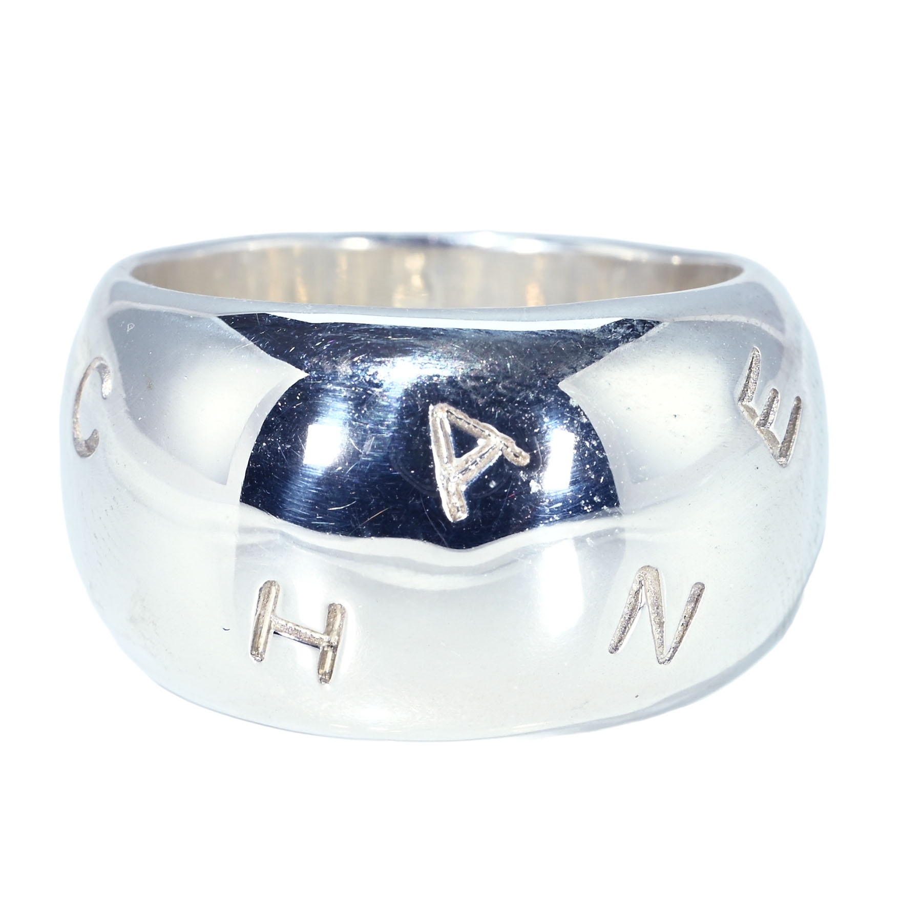 【中古】CHANEL シャネル SV RING シャネル ロゴリング 16.0g #15|Mohlong Luxury