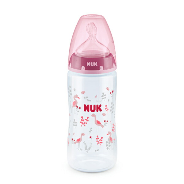 プレミアムチョイスほ乳びん(ポリプロピレン製)300ml ピンクバードNUKダットウェイ