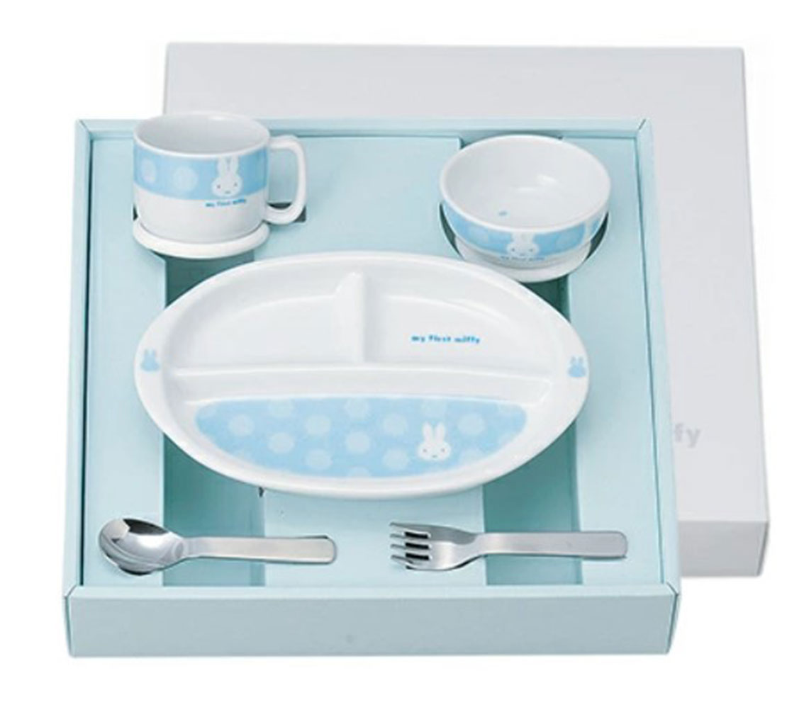 my first miffy こども食器セット（ブルー） 【406750】 金正陶器 ミッフィー お食事