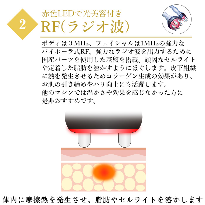 売り込み キャビテーション ラジオ波 RF トーニング LED 家庭用 業務用