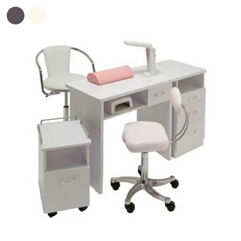 Basicネイルテーブル3点セット Fv 5712 Set ネイルデスク ネイルサロン 開業セット ネイルテーブル デスク Fv 5712 ネイルデスク ネイルチェア キャスター付き ワゴン ラック Moise 店ネイルサロン 開業セット ネイルテーブル ネイルデスク ネイルチェア キャスター付き