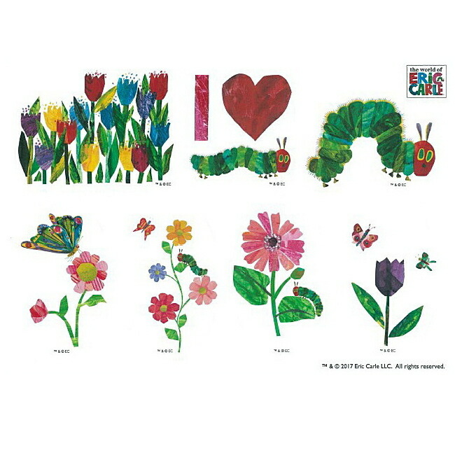 楽天市場 Eric Carle エリックカール はらぺこあおむしステッカー 壁紙 サイズ 水玉 インクジェット シール モジモジタック