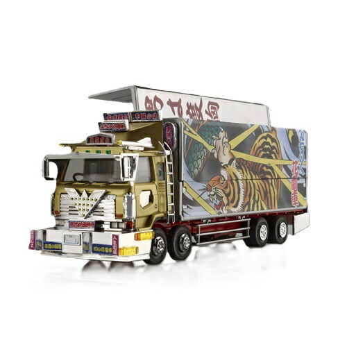 1/32 大型デコトラ　３２　レトロアート　天空乃神　保冷車　（レトロエンブレム付き、石目アンドンシール仕様、マジョラーキャブ仕様）　絶版［ 楽天市場】【中古】1/32 大型デコトラ 32 レトロアート 天空乃