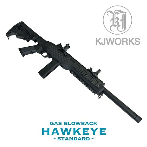 KJW HAWKEYE ホークアイ セミオート ガスブローバック ライフル スタンダード｜エアガンショップ モケイパドック