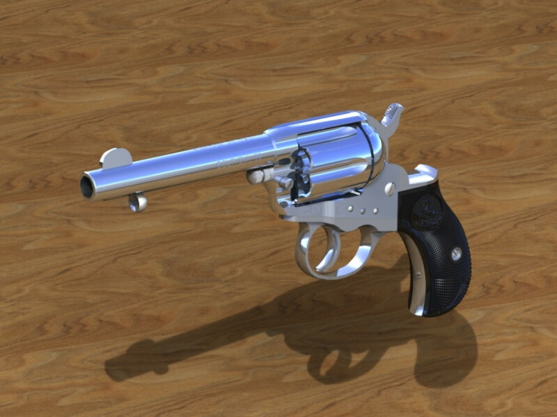 【エントリーで最大10倍＆5％クーポン】HWS 発火モデルガン コルト ライトニング M1877 リボルバー オールシルバー